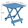 VASIP Compact Wooden Folding Table , Lightweight & Portable Durable Wood Square Table for Patio, Garden, Beach, Camping & Picnic - 3 of 4