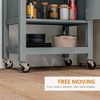 LunaLulinlk Utility Kitchen Cart, Rolling Kitchen Island with Smooth Rubberwood Top - 3 of 4