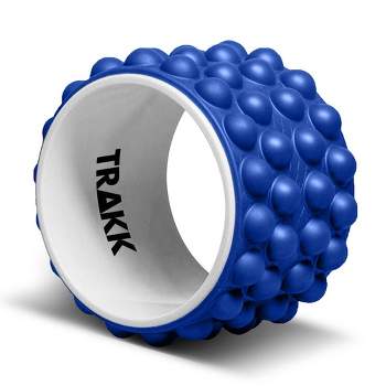 TRAKK ACCU-WHEEL Foam Roller Recovery Wheel with Spine Gap Design and 1000 Pound Weight Capacity for Full Body Pain Relief, Blue