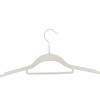 J&V TEXTILES 120pk Premium Velvet Non-Slip Hanger with 360 Degree Rotatable Hook Ivory - 3 of 4