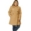 Agnes Orinda Women's Plus Size Winter Fashion Double Breasted with Pockets Warm Pea Coats - image 2 of 4