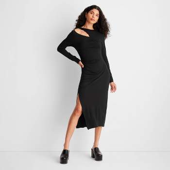 Women's Long Sleeve Cut-Out Draped Midi Dress - Future Collective™ with Reese Blutstein