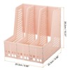 Unique Bargains Plastic Collapsible Retractable 3 Vertical Compartment Office File Holder - 2 of 3