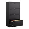 SUXXAN Metal Lateral File Cabinet, 30.24" H Lockable Files Cabinet, Ins Design Office Cabinet with 2 Drawers, Assembly Required,Black - 2 of 4