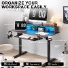 SinCiDo Height Adjustable Electric Standing Desk with Charging Station, 48" Sit Stand Up Computer Home Office Desk with LED Lights - 4 of 4