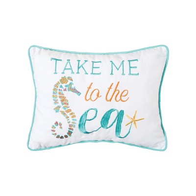 C&F Home Take Me To The Sea Embroidered Throw Pillow
