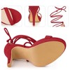 Perphy Women's Platform Stiletto Heels Lace Up Sandals - 3 of 4