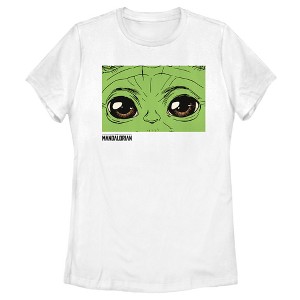 Women's Star Wars The Mandalorian The Child Hypnotic Eyes T-Shirt - 1 of 4