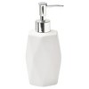 Evideco French Home Goods Geometric Stoneware Soap Dispenser, 11 fl oz - Diamond Design with Chromed Pump, Ideal for Kitchen or Bathroom - 2 of 4