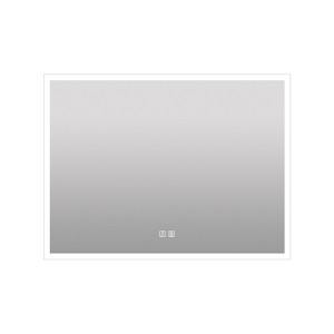HOMLUX Dimmable Rectangular Frosted Edge Bathroom Mirror with Memory, Auto-off Anti-fogging and 3 color temperature - 1 of 4