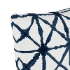 Indigo Print Throw Pillow - Skyline Furniture: Geometric Linen & Cotton, Zipper Closure, Indoor Use - 3 of 4