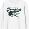 Local Pickleball Legend Women's Vintage-Inspired White Crew Neck Sweatshirt - image 2 of 3