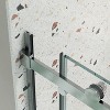 Glass shower door, sliding door, with 5/16" tempered glass and Matted Black finish - 4 of 4