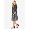 Jessica London Stretch Knit Three-Quarter Sleeve T-Shirt Dress - 4 of 4