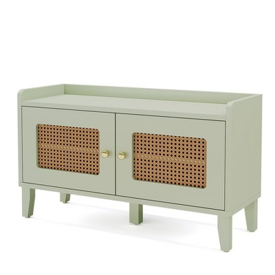 Tribesigns 39-Inch 2-Tier Wood Entryway Shoe Bench