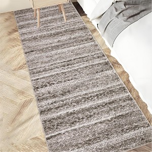 Modern Braided Print Area Rug, Washable Living Room Rug, Non Slip Low Pile Soft Carpet for Dining Room, Home Office - 1 of 4