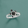Ross-Simons 0.25 ct. t.w. Black and White Diamond Turtle Ring in Sterling Silver - 4 of 4