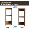 SEVOBAL Bathroom Storage Cabinets, Wall-Mounted Bathroom Vanity with Resin Basin Sink, Side Cabinet with Interior Shelf,Floating Bathroom Vanities, - 4 of 4