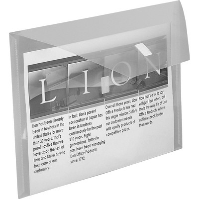 Lion Office Products Poly Envelope w/ Front Pkt Side Opening 12-1/2"x9-3/4" CL 22070CR