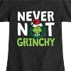 Girls' - Dr. Seuss - The Grinch Never Not Grinchy Wreath Fitted Short Sleeve Graphic T-Shirt - 2 of 4