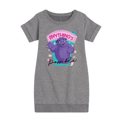 - IF Movie - Anything's Possible Graphic Short Sleeve Fleece Dress
