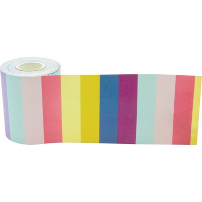 Teacher Created Resources Oh Happy Day Stripes Straight Rolled Border Trim, 50 Feet (Pack of 6)