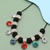 SOHI Women's Black Stone Statement Necklace - 3 of 4