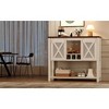 Wine Bar Cabinet with Sliding Barn Door, Coffee Cabinet with Wine Rack and Glass Holder, Kitchen Buffet Sideboard with Storage, Liquor Bar - 4 of 4