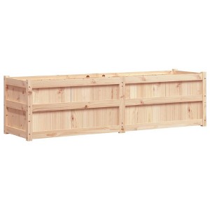 vidaXL Garden Planter Outdoor Flower Box for Climbing Plants - Solid Wood Pine - 70.9" x 19.7" x 19.7" - Patio, Garden, Balcony - 1 of 4