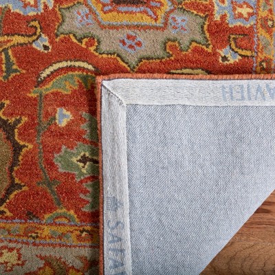 Light Blue Handmade Wool Tufted Rectangular Area Rug