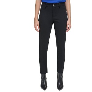 Calvin Klein Womens Solid Casual Trouser Pants, Black, 2 - 1 of 1