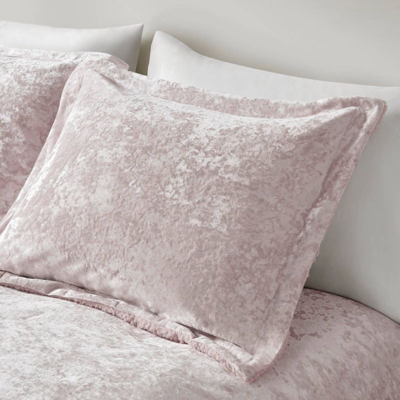 Arabella Reversible Crushed Velvet to Faux Shearling Soft Teen Comforter Set - Intelligent Design, 5 of 11