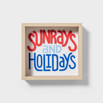 Americana Wood Shadowbox Sunrays and Holidays - Sun Squad™