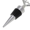 Unique Bargains Bottle Stoppers Zinc Alloy PTR Silver Tone Black 4.13"x1.57"x0.79" 1 Pc - 3 of 3