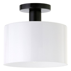 Hudson and Canal 10" Wide Semi Flush Mount with Glass Shade - 1 of 4