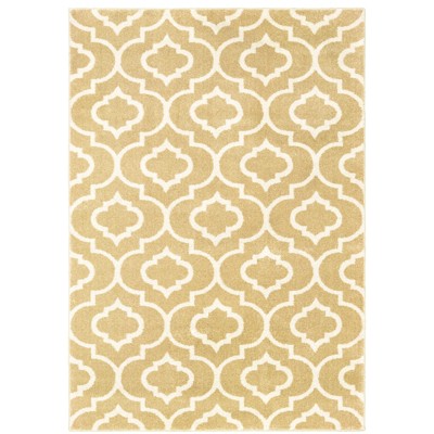 Oriental Weavers Carson 9672E Gold/ Ivory Indoor Area Rug - 5'3" x 7'3"