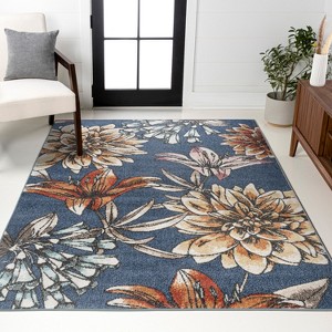 JONATHAN Y Giglio Modern Botanical Flower Area Rug - 1 of 4