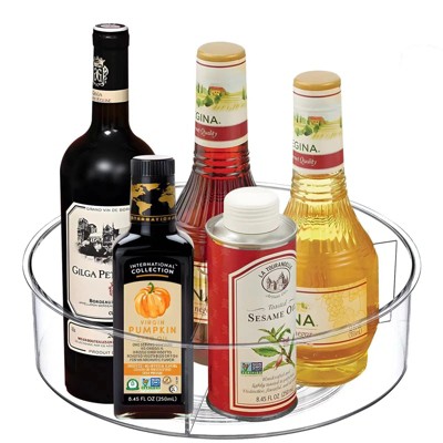 LunaLulinlk Lazy Susan kitchen storage organizer, 360-degree rotating round lazy Susan cabinet turntable