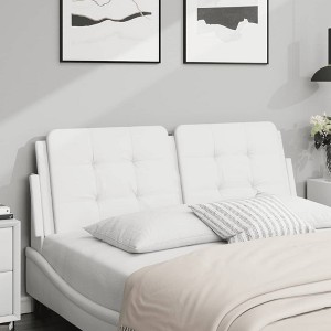 vidaXL Headboard Cushion White 53.9" Faux Leather - 1 of 4