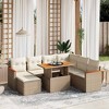 vidaXL 8 Piece Patio Sofa Set with Cushions Beige and Cream Poly Rattan - 2 of 4