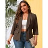 Coolmee Women Plus Size Blazers Business Casual Long Sleeve Open Front Work Office Suit Jackets Trendy Clothes with Pockets - 2 of 4