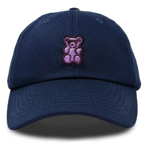 Dalix Purple Gummy Embroidered Cotton Dad Hat Baseball Cap Adjustable Womens - 1 of 4