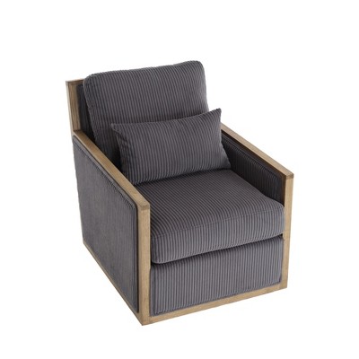 NicBex Corduroy Swivel Barrel Accent Chair,Upholstered Swivel Living Room Chairs with High Backrest,Cozy Armchair,Accent Chairs for Living Room