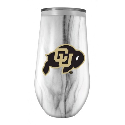 NCAA  Colorado Buffaloes 16oz Marble Tall Stemless Stainless Steel Tumbler