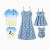 PATPAT Disney Mickey and Friends Family Matching Outfits C Allover Mickey Mouse Print Denim Dresses Jumpsuit & Ombre T-Shirts - 2 of 4