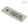 Unique Bargains Acrylic Self-Adhesive Office Please Use Other Door Left Arrow Sign 2 Pcs - 3 of 4
