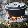 Petromax Cast Iron Dutch Oven for Cooking or Baking Outdoors Over Campfire or in the Home, Pre-Seasoned Cookware Heats Evenly, Flat Base, 11.4 Qt - 4 of 4