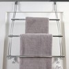 iDESIGN Classico Steel OverTheDoor Towel Rack with Storage Hooks Chrome - 4 of 4