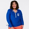 Calypsa Women's Half-Zip Long Sleeve Rash Guard UPF 50+ Nora Swim Top - 4 of 4