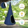 Costway 32'' Kids Nest Swing Chair Hanging Hammock Seat for Indoor Outdoor Green\Blue - 2 of 4